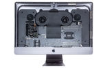 Geöffneter iMac während der Wartung in der Hamburger Werkstatt